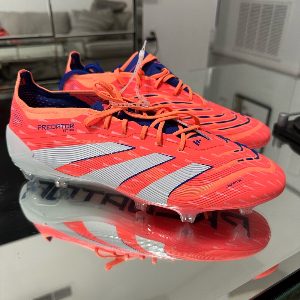 adidas Kids Predator Soccer Boots in Bright Orange with White Accents